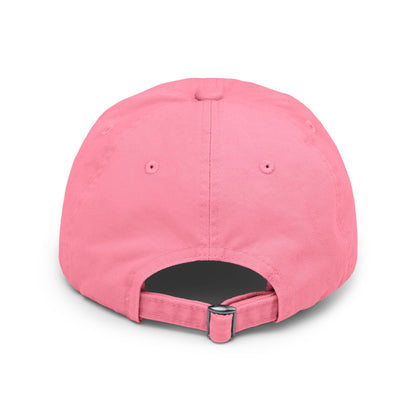 Folklore Fields Distressed Cap – Vintage Compass & Strawberry Design, Unisex Boho Dad Hat
