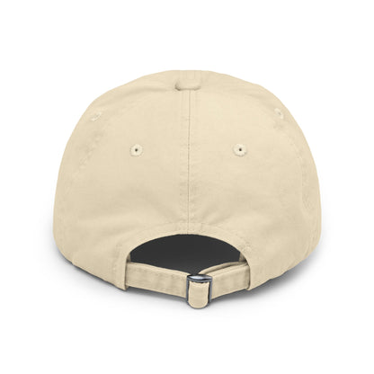 Folklore Fields Distressed Cap – Vintage Compass & Strawberry Design, Unisex Boho Dad Hat