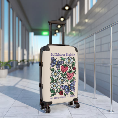 Folklore Fields Suitcase – Whimsical Floral Butterfly Luggage, Lightweight & Durable for Travel and Gifts
