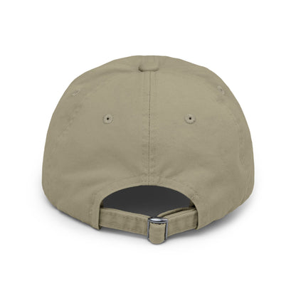 Folklore Fields Distressed Cap – Vintage Compass & Strawberry Design, Unisex Boho Dad Hat